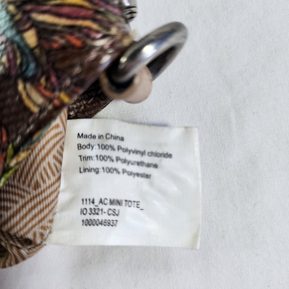 Sakroots Womens Mini Tote Hand Bag Purse Coated Canvas Bird‎ Print *NO STRAP - Picture 16 of 16
